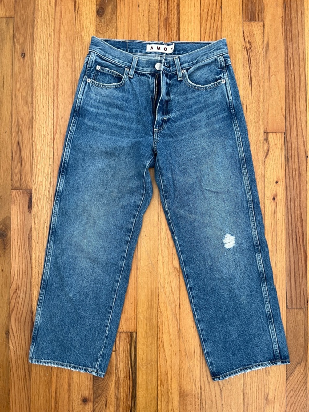 AMO Women’s Medium Blue Relaxed Straight Jeans